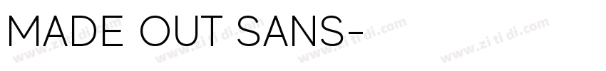 MADE OUT SANS字体转换
